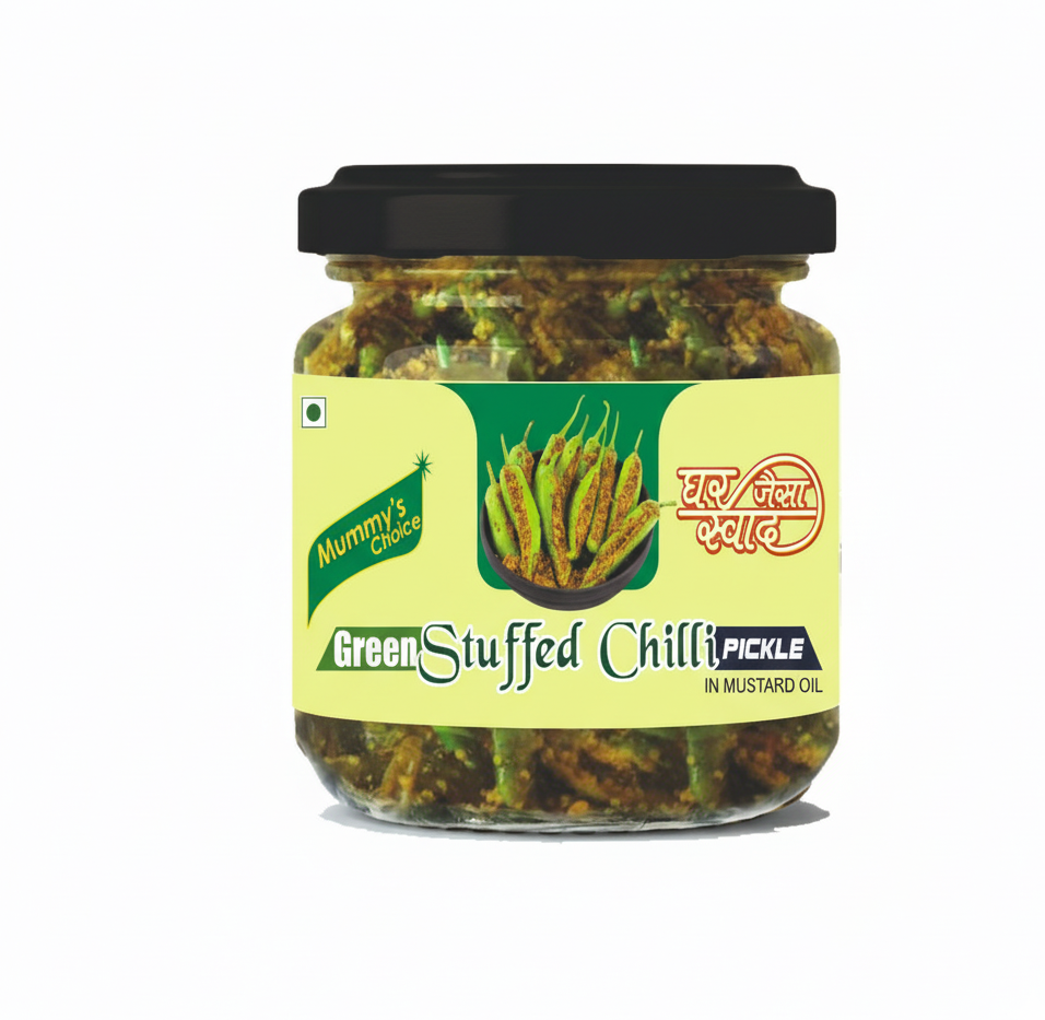 Mummy's Choice  Green Chilli Stuffed Pickle 250g - Image 4